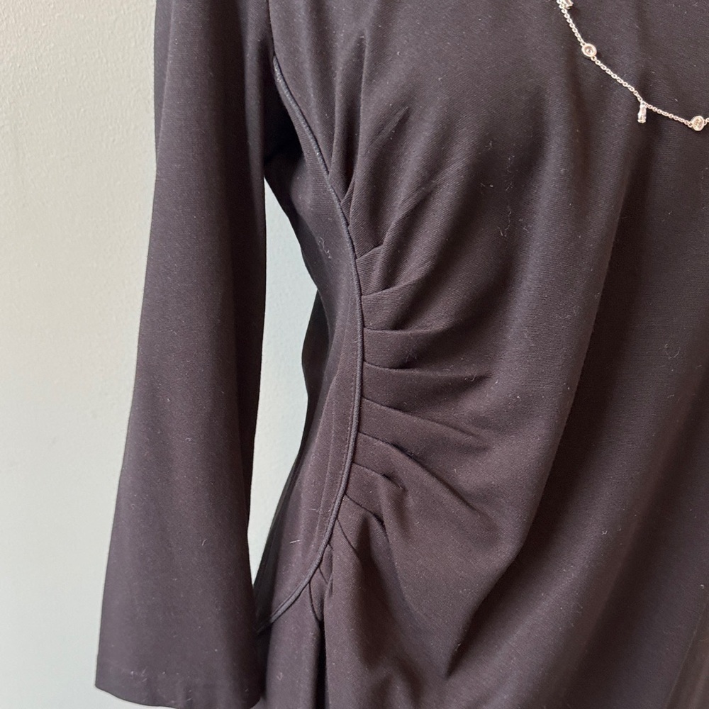 Armani Collezioni Classic Black  3/4 Long Sleeve Dress - Picture 3 of 9